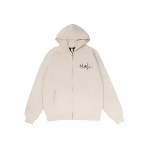 Куртка VLONE Love Logo Zip Hooded Jacket 'Cream', бежевый