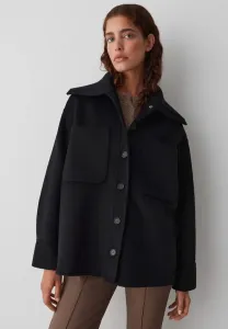 Легкая куртка свободного кроя с ребристым воротником. Opus, Black