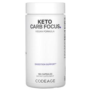 Добавка Codeage Keto Carb Focus для пищеварения, 180 капсул