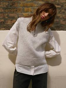 Слоеная вязаная рубашка-джемпер Mint Velvet, Grey