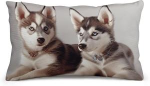 NWTRJ Наволочка с принтом собаки, мягкая декоративная с молнией