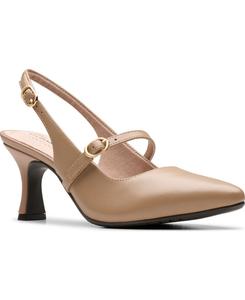 Женские туфли-лодочки Kataleyna Ruby с пряжкой Clarks, Warm Beige Leather