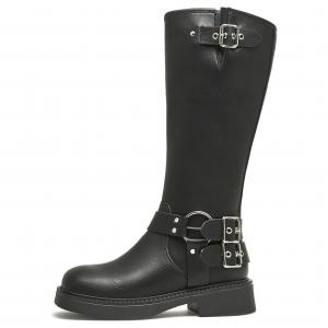 Высокие сапоги до колена 4 см Women's Teenmix, Светло-коричневый (Тонкий флис)