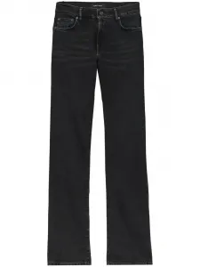 Расклешенные джинсы с вырезом Purple Brand, черный