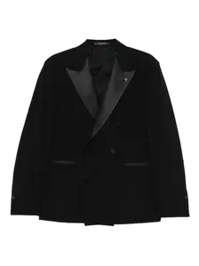 Костюм с двубортным пиджаком Tagliatore, черный