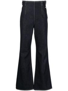 Gcds расклешенные джинсы с контрастной строчкой, синий