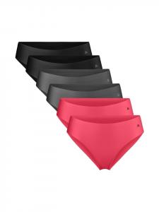 Трусы DANISH ENDURANCE Slip Invisible Bikini Slip, цвет black/grey/pink