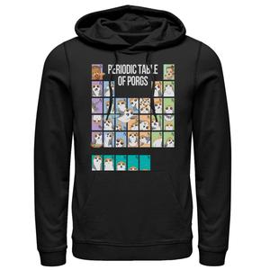 Мужская толстовка с капюшоном из таблицы Менделеева Порг Star Wars