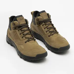 Мужские кожаные водонепроницаемые походные ботинки NH500 средней высоты Quechua
