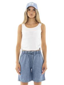 LEONE 1947 APPAREL Женская майка в рубчик со шнурками Leone Fancy Stripes