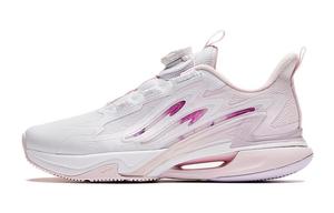 Низкие детские беговые кроссовки бело-розовые Antakids