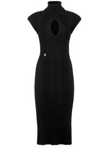 Philipp Plein платье миди с объемными плечами, черный