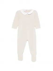 Комбинезон в горошек с воротником Paz Rodriguez, бежевый