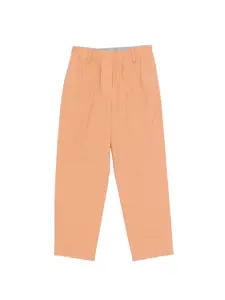 Брюки прямого кроя на резинке Alysi, оранжевый