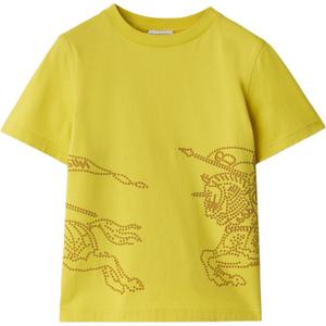 Детская футболка Burberry, коричнево-желтая