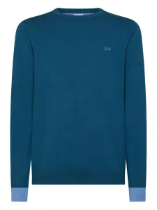 Свитер с налокотниками Sun68, синий