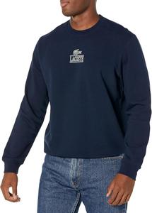 Lacoste мужской Core Collection классический фасон брендированный свитшот с круглым вырезом, Marine