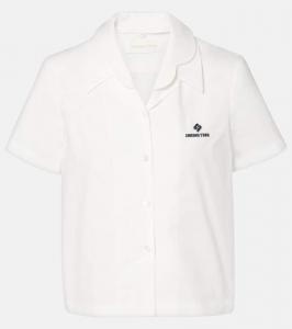 Хлопковая рубашка с логотипом Shushu/Tong, White