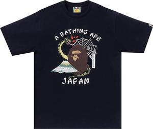 Футболка BAPE Japanese Culture 'Navy', синий
