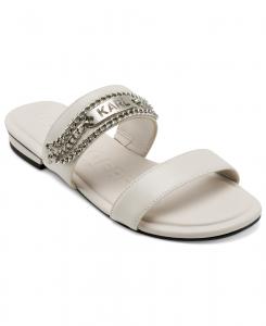 Сандалии canne с двумя ремнями на плоской подошве KARL LAGERFELD PARIS, белый