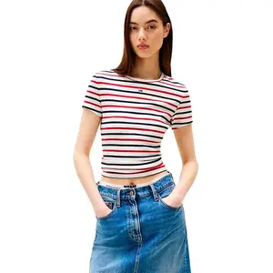 Футболка с коротким рукавом Tommy Jeans Slim Essential Ext, белый