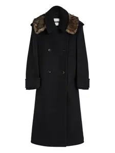 Двубортное шерстяное пальто Jil Sander, черный