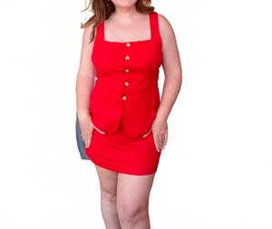 Мини-юбка Busy Woman в красном цвете ASTR