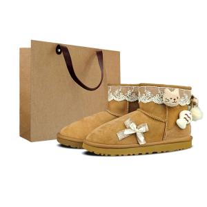 Классические мини термостойкие устойчивые к истиранию короткие зимние ботинки women's UGG, Chestnut