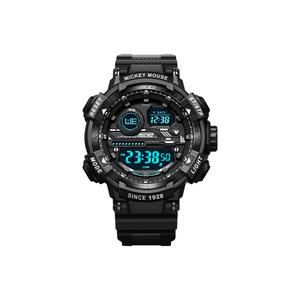 Disney Часы Space Mickey с электронным механизмом, ремешок TPU, мужские, черный циферблат