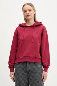 Хлопковая толстовка Vans, красный