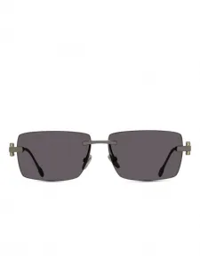 Солнцезащитные очки в прямоугольной оправе FRED, серебяный