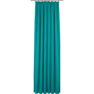 Штора Newbury с присборенной лентой, 1 шт. Wirth, бирюзовый