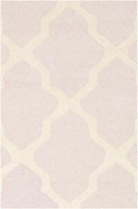 Ковер SAFAVIEH, 77 x 122 см, Cambridge Collection, Light Pink & Ivory, ручной работы, шерстяной с узором trellis, идеален для помещений с высокой проходимостью: прихожая, гостиная, спальня (CAM121M)