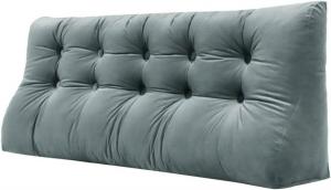 Подушка клиновидная Vercart Lesekissen Bett Kopfteil Samt, серый - ширина: 160 см