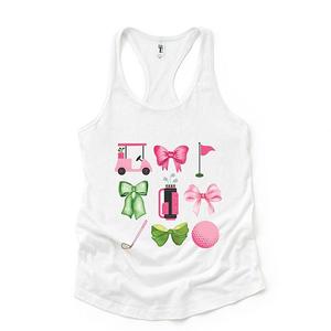 Топ-майка racerback Golf icons coquette Simply Sage Market, White