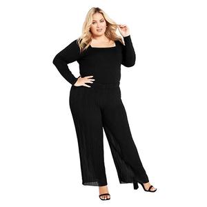 Женские брюки Victoria plus size с плиссировкой на резинке Avenue