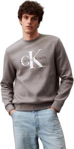 Мужская толстовка с круглым вырезом и монограммой Calvin Klein, Heroic Grey Heather
