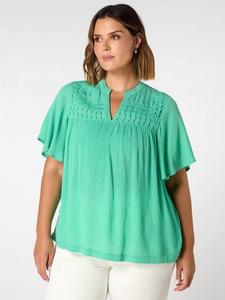 Топ с коротким рукавом Curve Crinkle Live Unlimited, Green