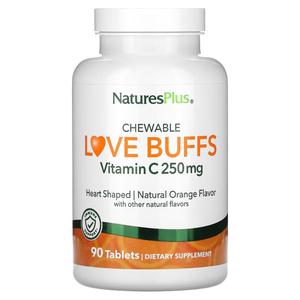Витамин C NaturesPlus Chewable Love Buffs натуральный апельсин 250 мг, 90 таблеток