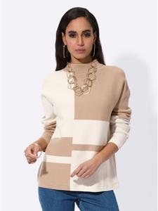 Creation L Жаккардовый свитер с бежево-кремовым узором