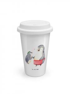 Mr. & Mrs. Panda Термокружка с изображением белого пингвина и детеныша, без надписи