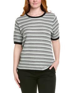 Anne Klein Plus Топ со строчкой, белый