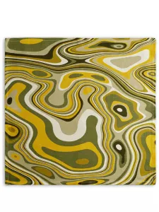 Льняные салфетки Sateen Waves L'Objet, зеленый