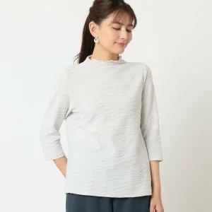 Жаккардовый топ с отворотами Lobjie, цвет Gray