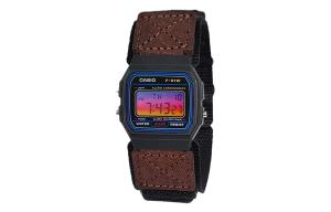 CASIO Retrofit Series Quartz Movement Nylon Leather Strap Watch Men's Watches Black Dial