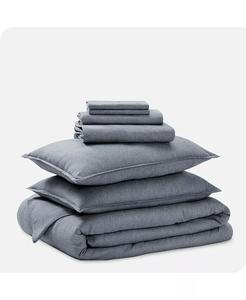 Полный комплект постельного белья California King Bare Home, синий