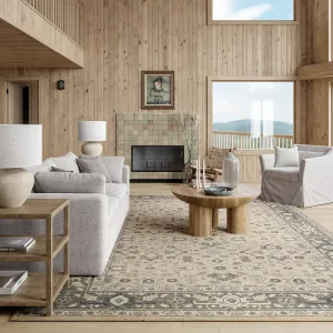 Ковер Anastasia Wool and Cotton Area Rug nuLOOM, 152x244 см, бежевый