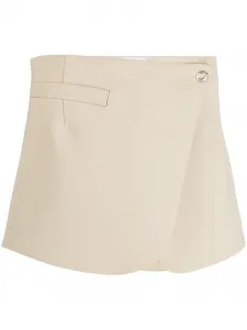 Юбка мини строгого кроя с запахом COPERNI, нейтральный