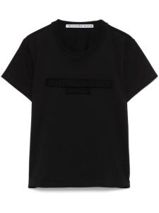 Футболка с тисненым логотипом Alexander Wang, черный