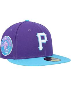 Мужская фиолетовая приталенная кепка Pittsburgh Pirates Vice 59FIFTY New Era